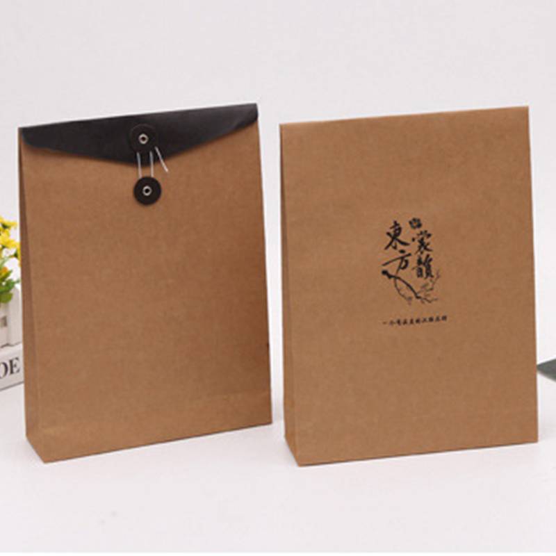 Wholesale Kraft Paper File Bag Custom Clothing A4 Custom Paper Bags Information File Bag